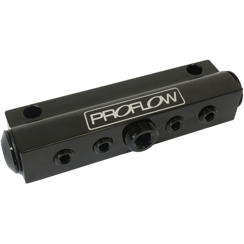 Proflow Billet Vacuum Manifold 7 Port w/ACC Black