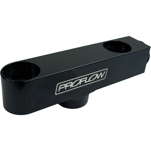 Proflow Dual Bosch Fuel Pump Fuel Log 76mm Centre Distance M12x1.5 Thread Black
