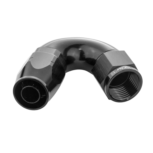 Proflow Fitting Hose End 150 Degree Full Flow -06AN Black