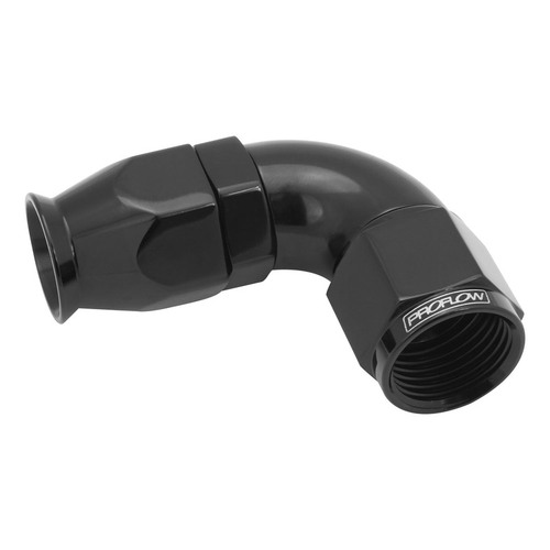 Proflow 90 Degree Fitting Hose End AN10 Suit PTFE Hose Black