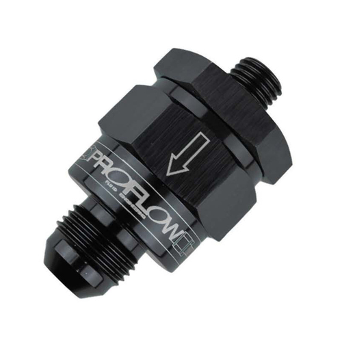 Proflow EFI Fuel Check Valve M12 x 1.25 To -08AN Black