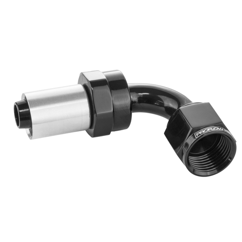 Proflow Crimp Hose End 90 Degree -08AN Black