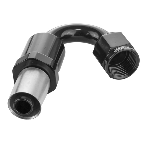 Proflow Crimp Hose End 150 Degree -04AN Black