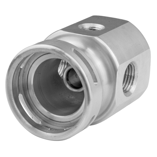 Proflow Bosch Fuel Regulator Adaptor AN6 ORB Ports 1/8'' NPT Port Inline Silver