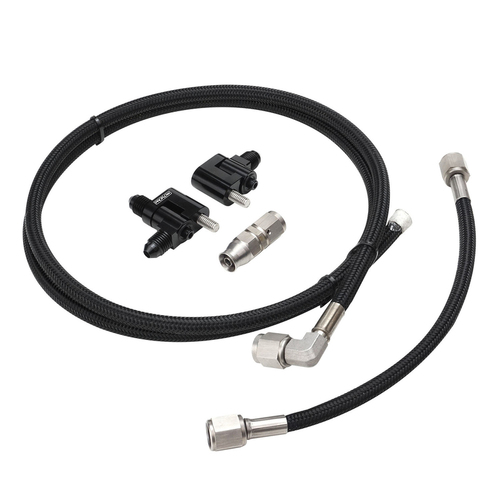 Proflow Engine Steam Line Vent Kit Holden Commodore LS1/LS2/LS3 2 Port Black PTFE Stainless Steel Braid