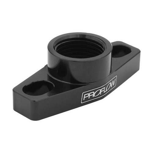Proflow Adapter Turbo Oil Drain 38-44mm GT Aluminium Adaptor -08AN Female Black
