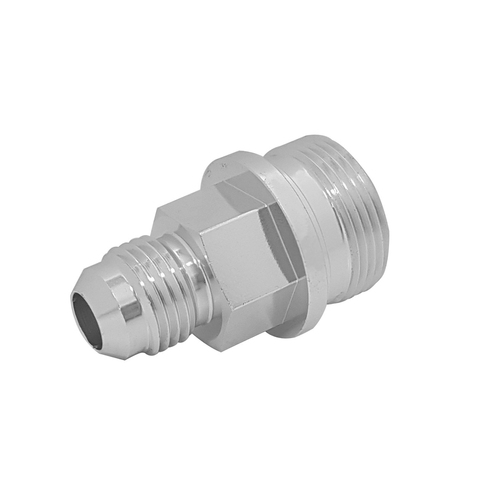 Proflow Fitting Inlet Fuel Adaptor Male Holley Fuel Bowl 7/8 x 20 Short -06AN Silver