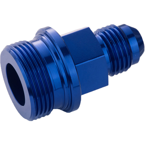 Proflow Fitting Inlet Fuel Adaptor Male Feed Demon Demon 9/16 x 24 Short -06AN Blue