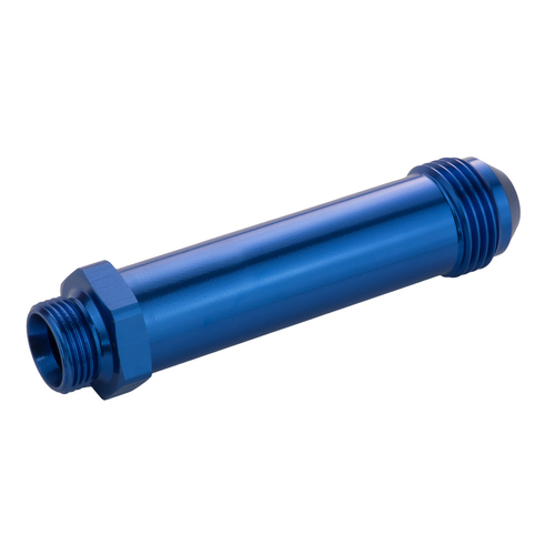 Proflow Fitting Inlet Fuel Adaptor Male Feed Demon 9/16 x 24 To -08AN Male 2in. Blue