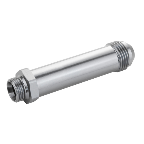 Proflow Fitting Inlet Fuel Adaptor Male Feed Demon 9/16 x 24 To -08AN Male 2in. Silver