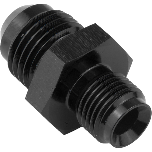 Proflow Fitting Inlet Fuel Straight Adaptor Male -10AN To 3/4in. x 18 Inverted ( For Chrysler Oil Adapt) Black