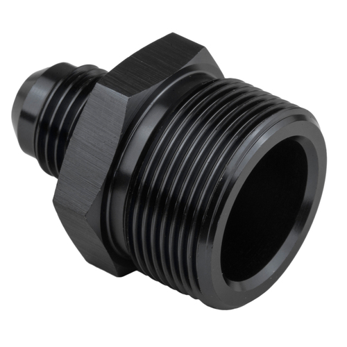 Proflow Fitting Inlet Fuel Straight Adaptor Quadrajet Male -06AN To 1in. x 20 Black