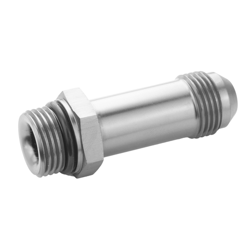 Proflow Quick Release Fuel Fitting Holley Inlet Feed -08AN Male To -08AN Male 2in. Silver