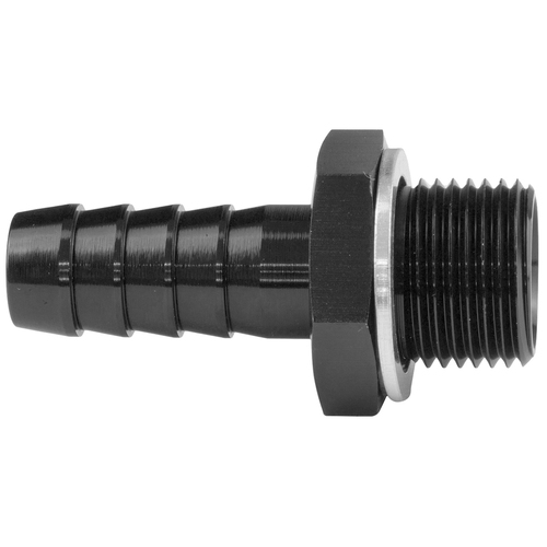 Proflow Fitting Adaptor Male 12mm x 1.50mm To 3/8in. Barb Black