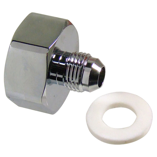 Proflow Nitrous Bottle Nut Aluminium Black Anodised 1 in. Female to -4 AN Male Each