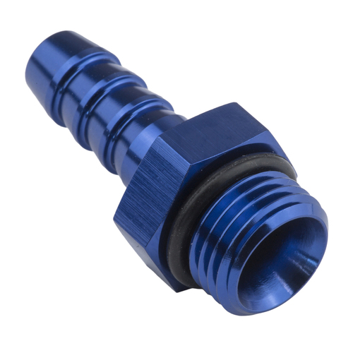 Proflow Fitting adaptor AN 8 Male Hose End To 5/8in. Barb Blue