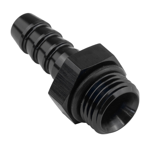 Proflow Fitting adaptor AN 8 Male Hose End To 1/2in. Barb Black