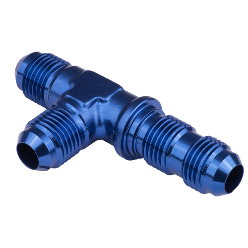 Proflow Fitting Adaptor -10AN Flare Bulkhead Run Tee Blue