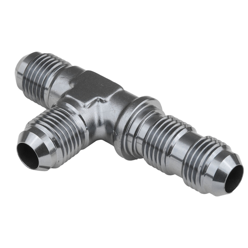 Proflow Fitting Adaptor -16AN Flare Bulkhead Run Tee Silver
