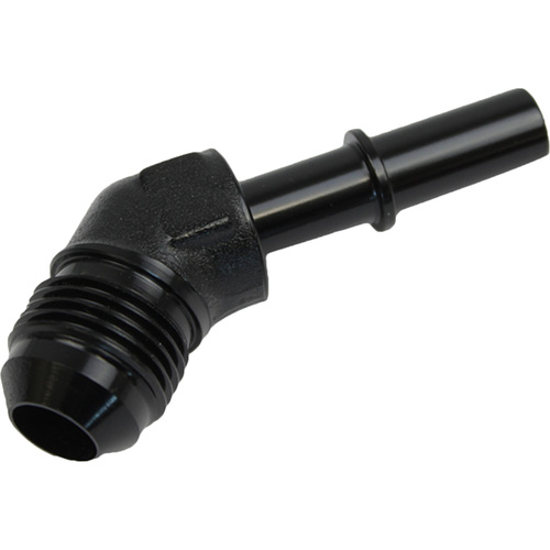 Proflow 5/16in. Male Fitting Quick Connect 45 Degree To -06AN Male Fitting Black