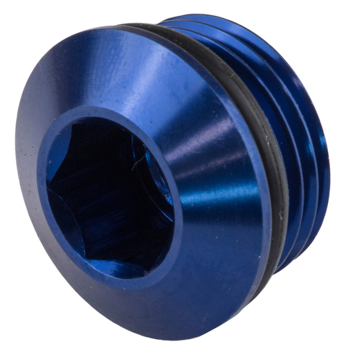 Proflow AN Port Plug Low Profile Allen Key M14 x 1.50 Blue