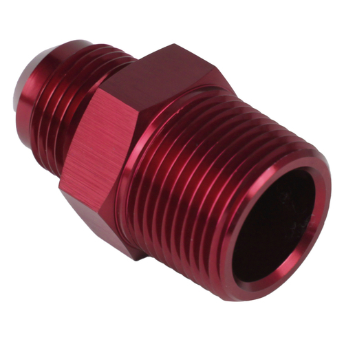 Proflow Adaptor Male -04AN To 1/4in. NPT Straight Red