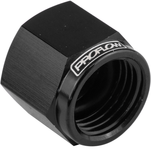 Proflow Fitting Aluminium AN Flare Cap -08AN Black