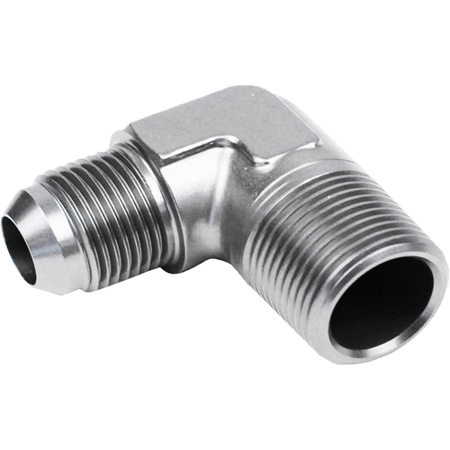 Proflow Male Adaptor -06AN To 3/8in. NPT 90 Degree Silver