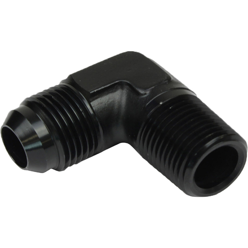 Proflow Male Adaptor -12AN To 3/4in. NPT 90 Degree Black