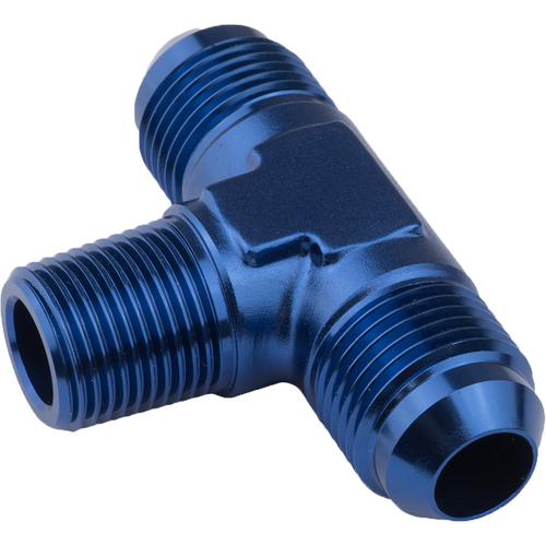 Proflow Flare Flare Union Adaptor-10AN To 1/2in. NPT On Side Blue