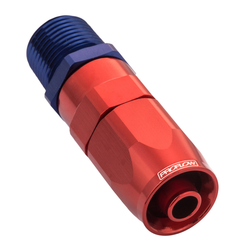 Proflow Fitting Male Hose End Straight 1/2in. NPT To -08AN Hose Blue
