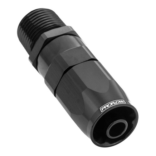 Proflow Fitting Male Hose End Straight 1/2in. NPT To -10AN Hose Black
