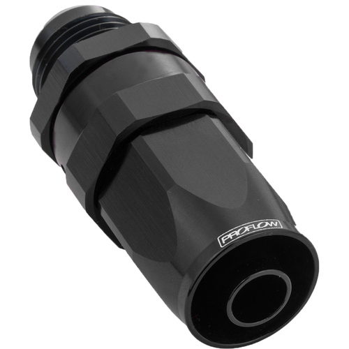 Proflow Male Hose End -08AN To -08AN Hose End Straight Black
