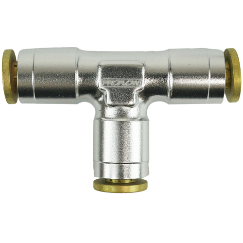Proflow Fitting Push To Connect Nylon Tube Tee 3/16in. Nylon Tube Silver