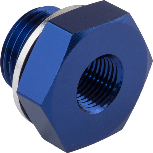 Proflow Fitting Metric Port Reducer M18 x 1.50 To 1/8in. Fitting NPT Blue