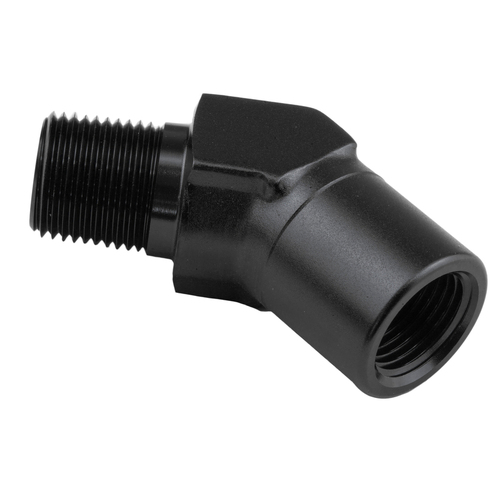 Proflow 45 Degree Coupler Female - Male Elbow 1/4in. NPT Black