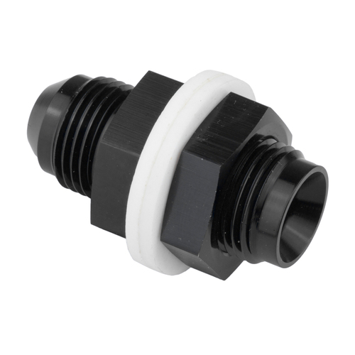 Proflow Fitting Fuel Cell Male bulkhead -06AN Black