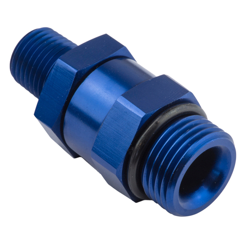 Proflow Fitting Male 1/4in. NPT To Fitting Male -08AN O-Ring Swivel Blue