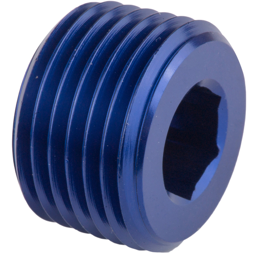 Proflow Fitting Aluminium Socket Plug 1/4in. NPT Blue