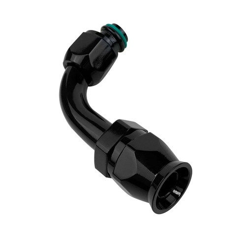 Proflow Hose End Air Conditioning 304 Stainless 90 Degree Female O-Ring Pilot -08 Black