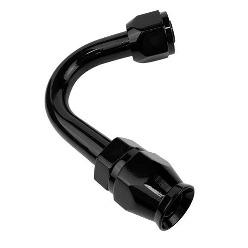 Proflow Hose End Air Conditioning 304 Stainless 135 Degree Female O-Ring Pilot -06 Black