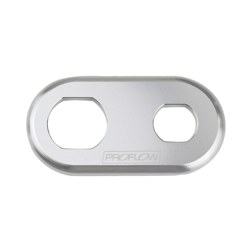 Proflow Bulkhead Aluminium Plates 2 Hole Polished