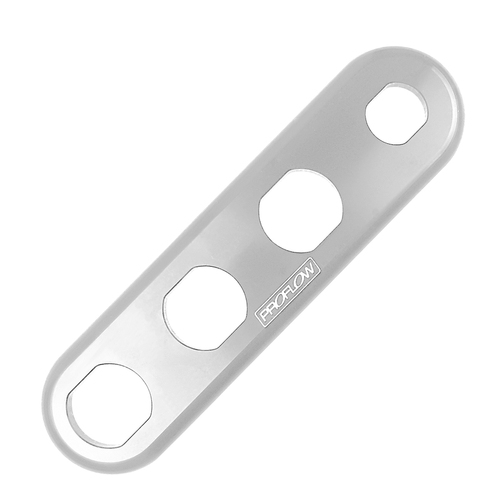 Proflow Bulkhead Aluminium Plates 4 Port Inline Polished