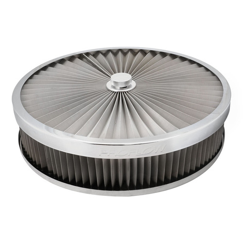 Proflow Air Filter Assembly For Holley EFI Sniper Series Flow Top Round Stainless Steel 14'' x 3'' Suit 5-1/8in. Neck Recessed Base