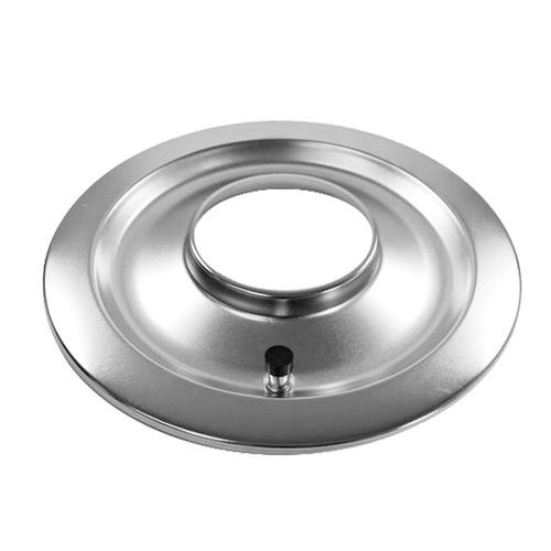 Proflow Air Filter Base 14in. Suit 5-1/8in. Neck Flat Base With PVC Port Chrome