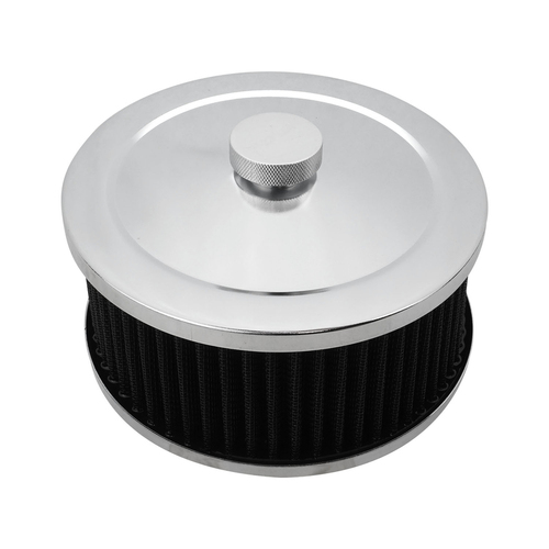 Proflow Air Filter Assembly Round 6in. x 3in. Chrome