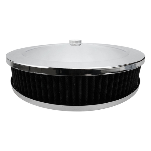 Proflow Air Filter Assembly Round 14in. x 3in. Chrome Recessed Base, Each