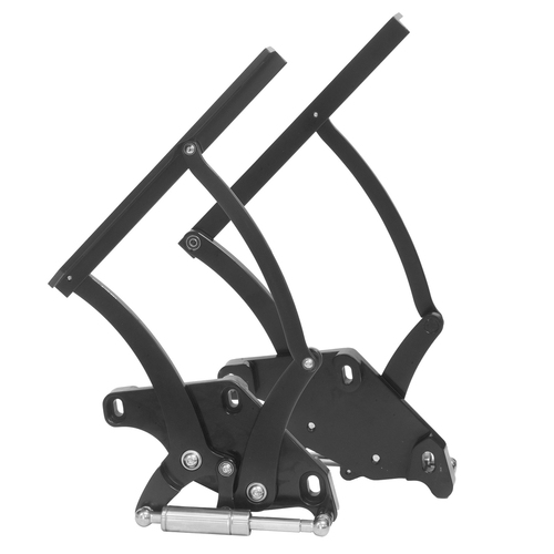 Proflow Bonnet Hinge Kit Billet Aluminium For Ford Mustang 71-73 Black