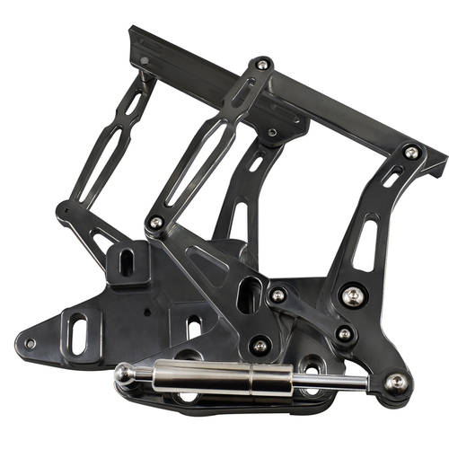 Proflow Bonnet Hinge Kit Billet Aluminium For Ford XR XT XW XY Falcon Black