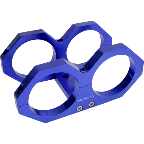 Proflow Fuel Pump Dual Mount Billet Aluminium 044 Bosch Bracket Blue